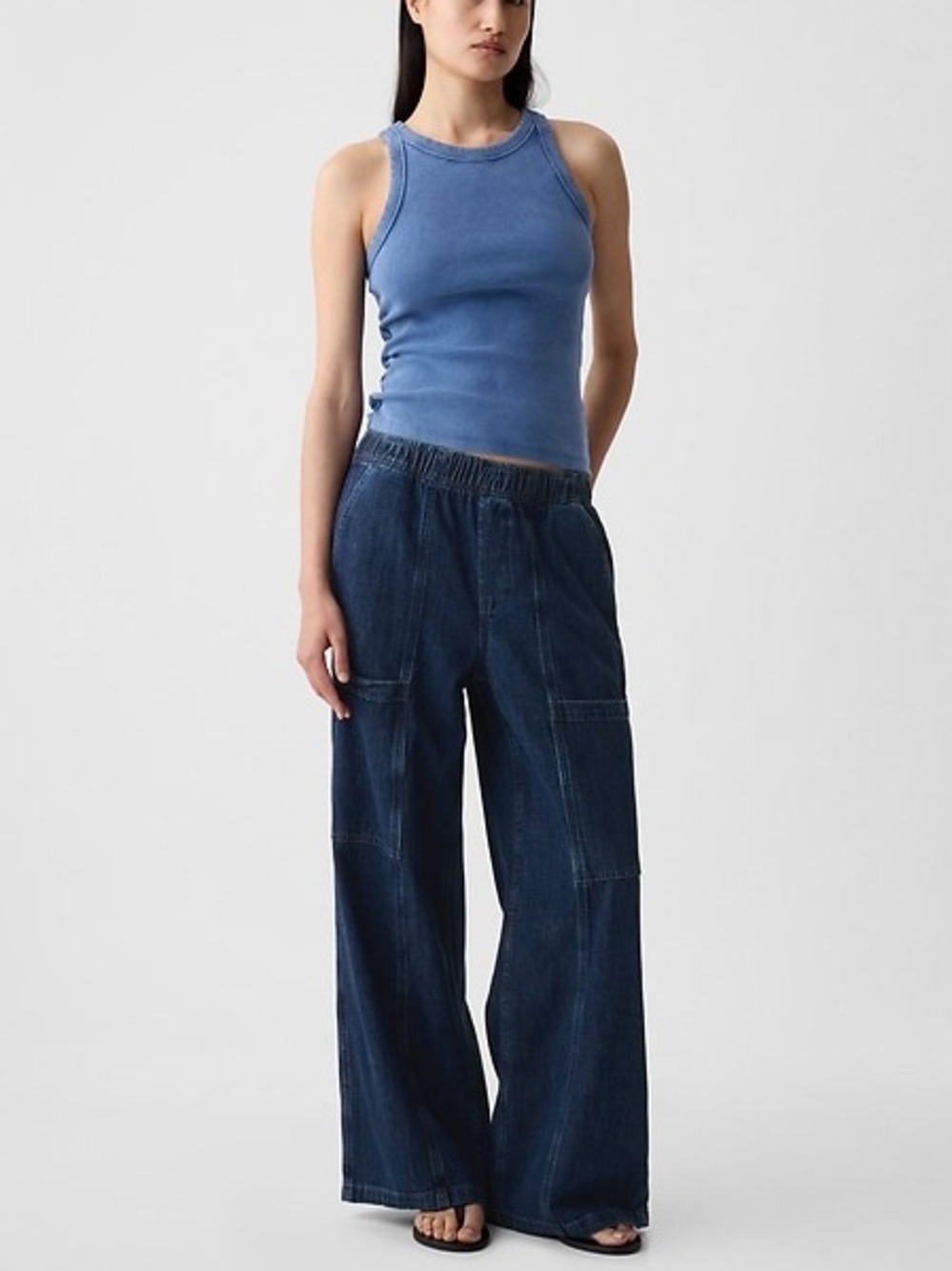 Gap High Rise Easy Utility Jean in Dark Indigo - Size M